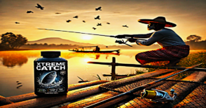 एक भारतीय मछुआरा Top Fishing Gear के साथ मछली पकड़ रहा है, जिसमें हाई-क्वालिटी फिशिंग रॉड, रील और XtremeCatch आकर्षक बाइट्स शामिल हैं।