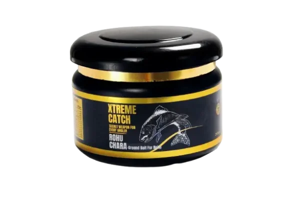 tremeCatch Rohu Chara 250g ground bait – natural fish attractant for Rohu fishing, packed in premium jar